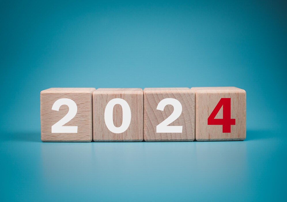 Premium Photo Wooden blocks lined up with the letters 2025 represents