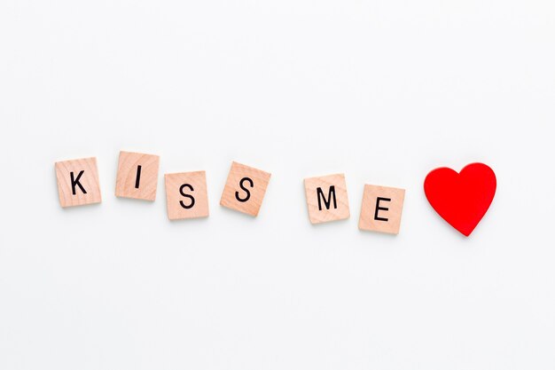 Wooden blocks in a pastel board with the text end heart.