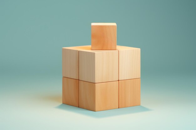 Photo wooden blocks stack