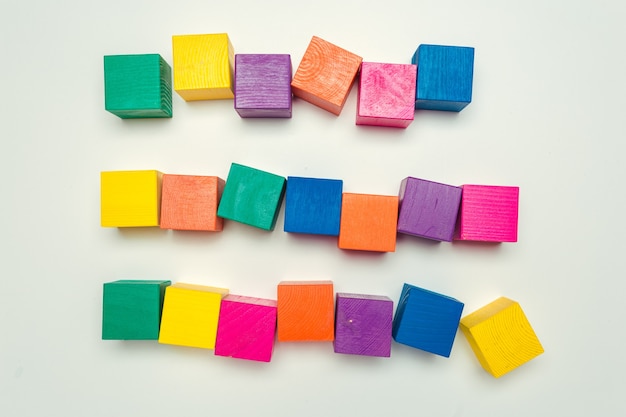 wooden blocks on the table