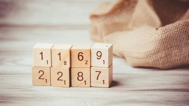 wooden blocks with numbers