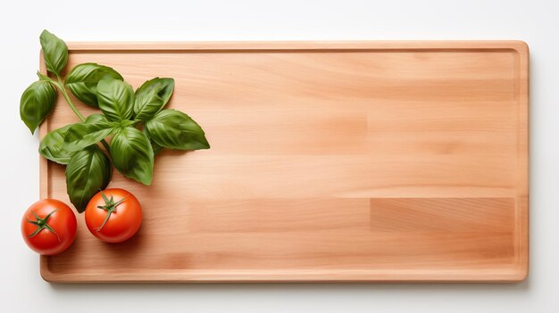 Photo wooden board for cutting food isolated on white background