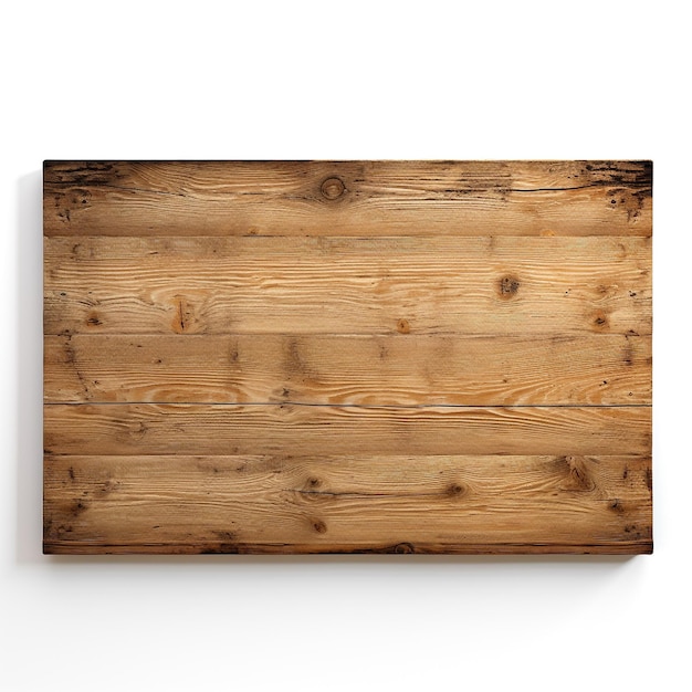 写真 白い背景に隔離された木製の板