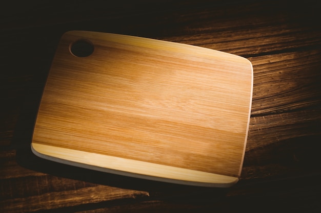 Wooden board on a table