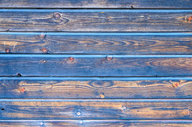 Wooden boards background. aged burned black and blue wooden planks