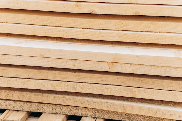 Wooden boards for building a house as a background