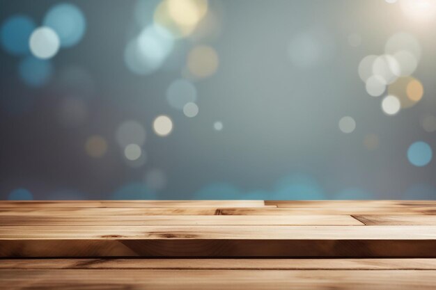 Wooden boards with shiny background