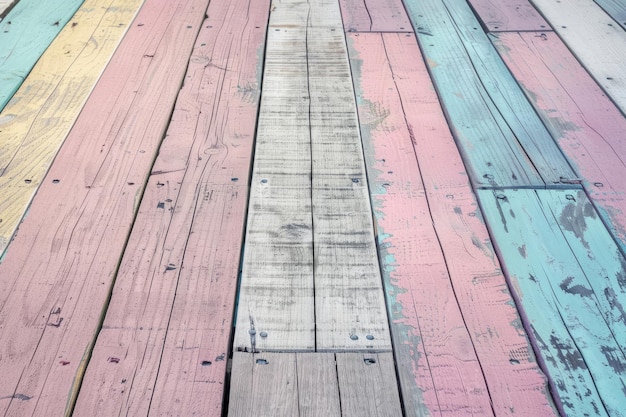 Wooden boardwalk texture in pastel colors Generative AI