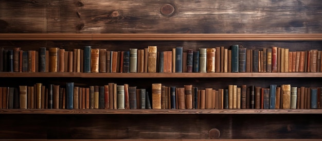 Wooden bookcase backdrop