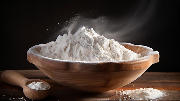 Wooden Bowl of Flour