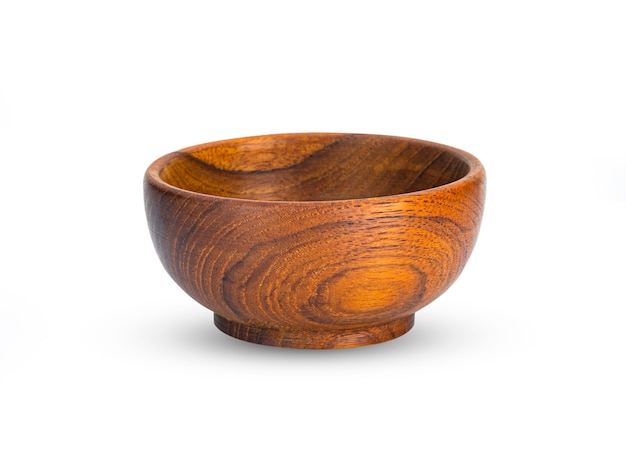 Wooden bowl  isolated