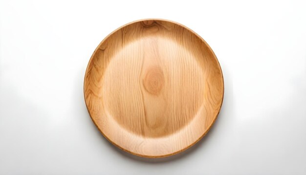 Photo a wooden bowl with a circular design on the bottom