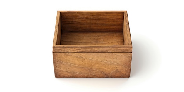 Wooden Box on White Surface