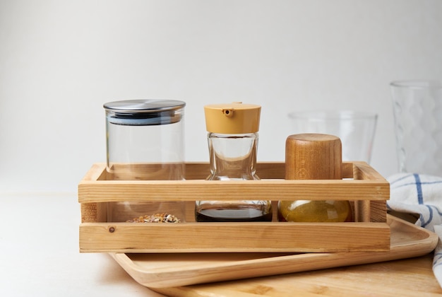 A wooden box with a wooden lid that says'the letter " on it.