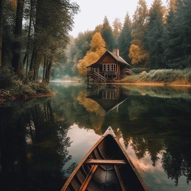 Photo wooden bridge on the lake