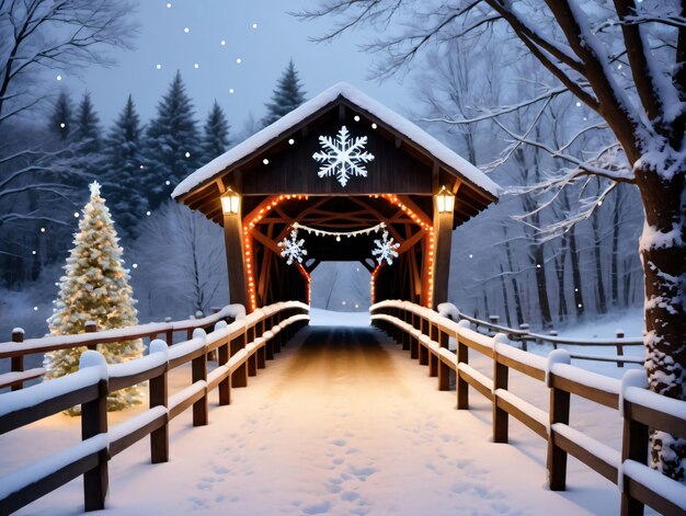 Photo a wooden bridge