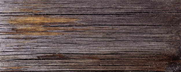 Wooden brown background with texture Black plank banner