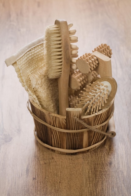 Wooden bucket for bathing