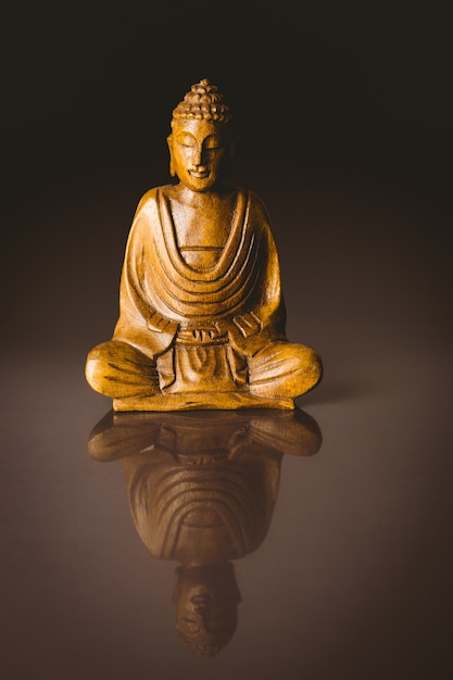wooden buddha statue 