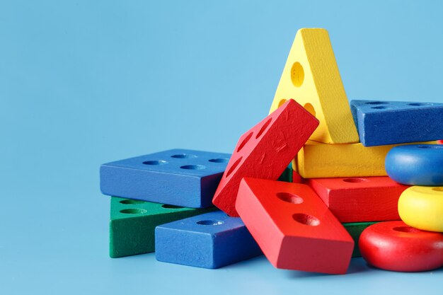 Photo wooden building blocks