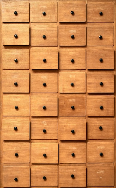 Wooden cabinet with drawers