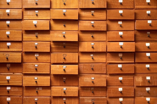 Wooden cabinet with drawers