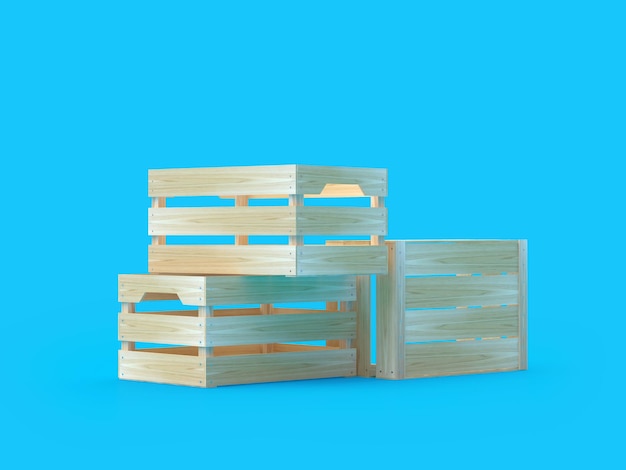 Wooden cargo boxes