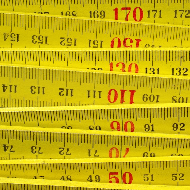 Photo wooden carpenter ruler