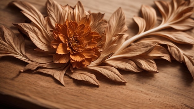 деревянная резьба по цветочному фону