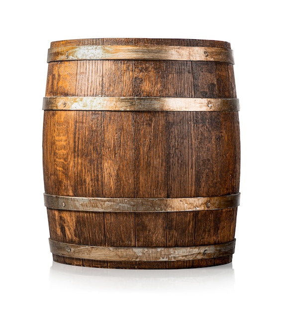 Photo wooden cask isolated on a white background