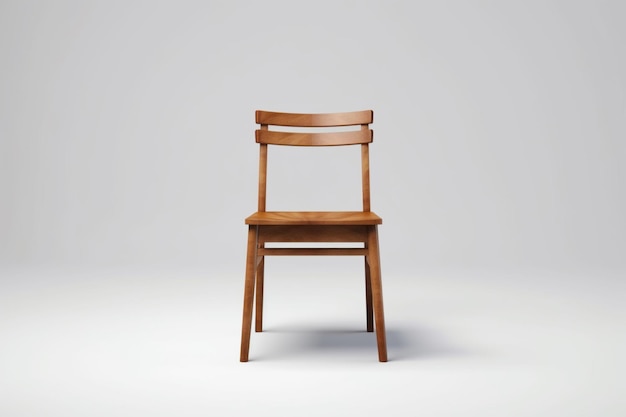 孤立した白い背景の上の木の椅子