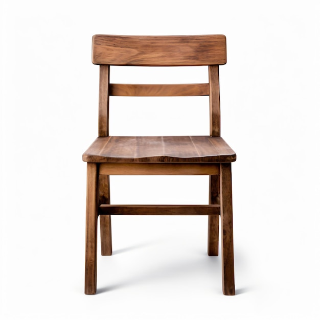 白い背景に隔離された木製の椅子