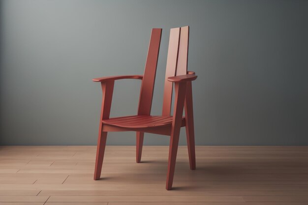 Wooden chair in the room ai generative