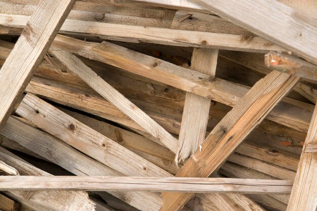 wooden chaos closeup