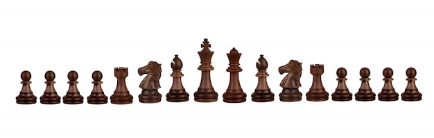 Wooden chess figures  