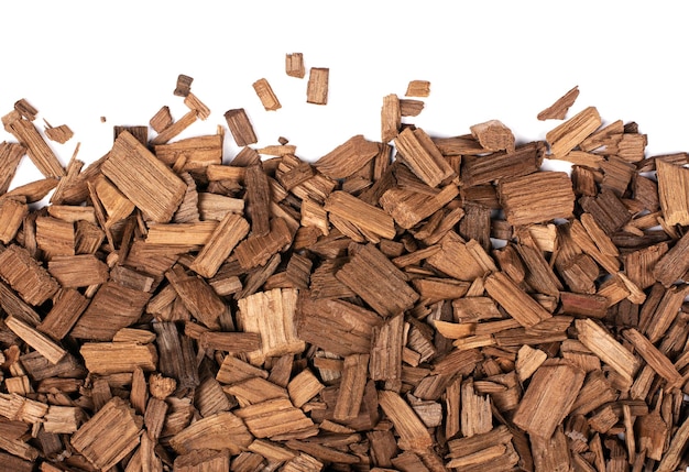 Wooden chips of oak