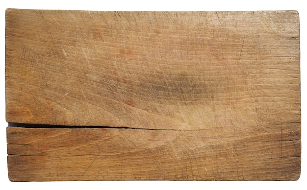 Wooden chopping board isolated over white