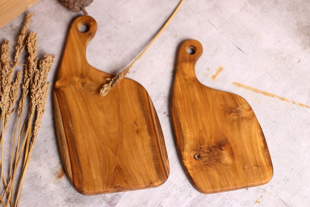 Photo wooden chopping board stuff