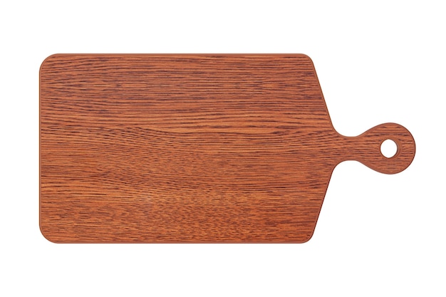 Wooden Cooking Cutting Board on a white background. 3d Rendering