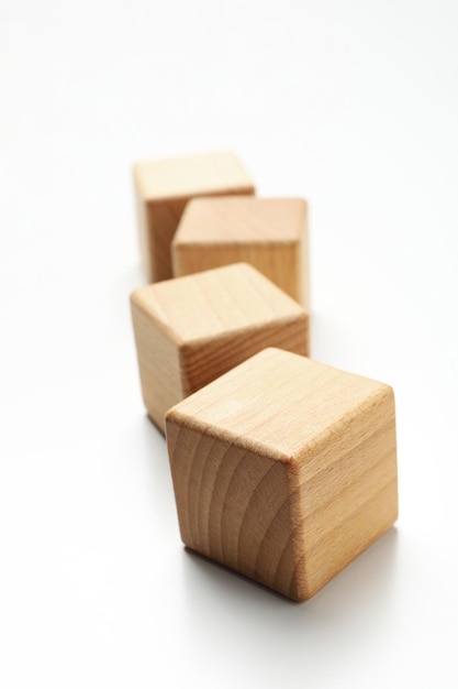 Wooden cubes, blank wooden cubes for different concepts