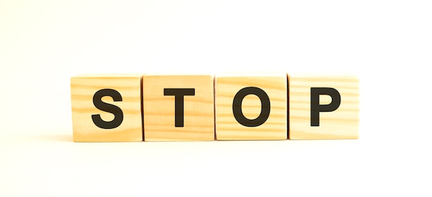 Wooden cubes with letters.