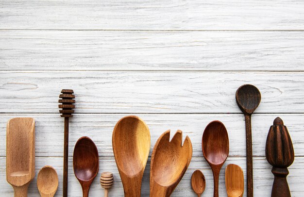 Wooden cutlery kitchen ware