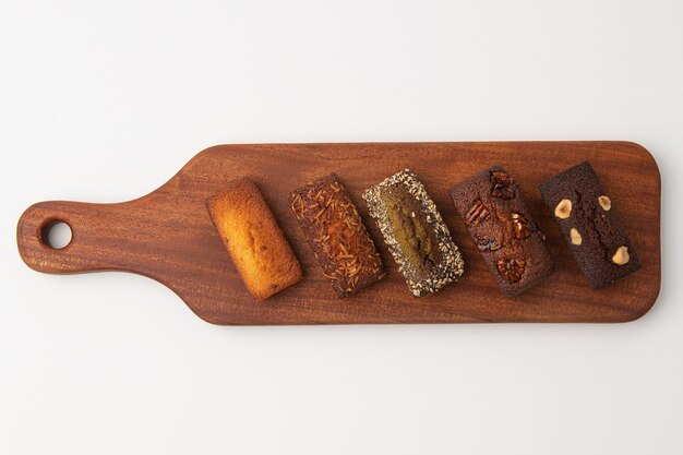 Wooden cutting board and plating bread