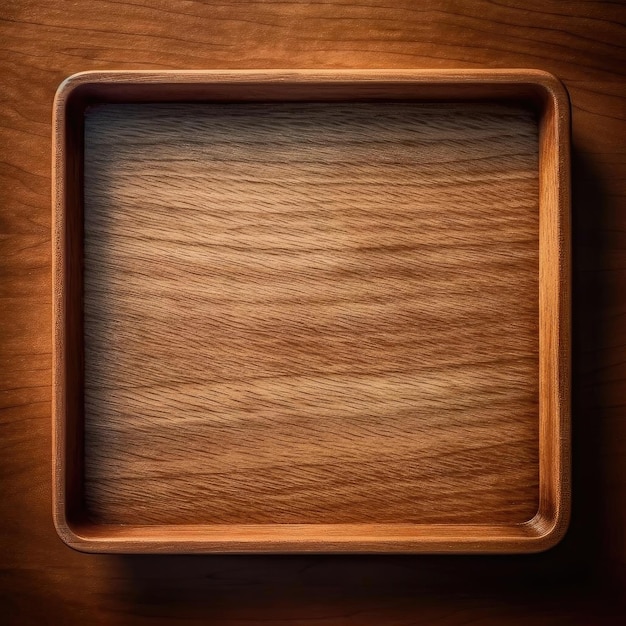 Wooden cutting board on a wooden background