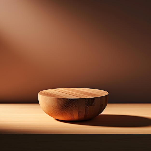 Photo wooden dish for mockup background