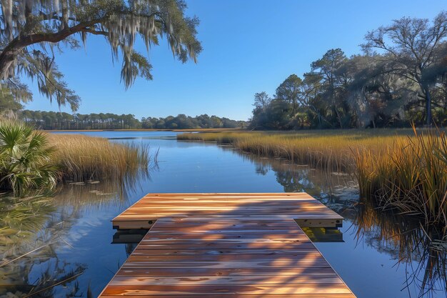 Wooden Dock by Water