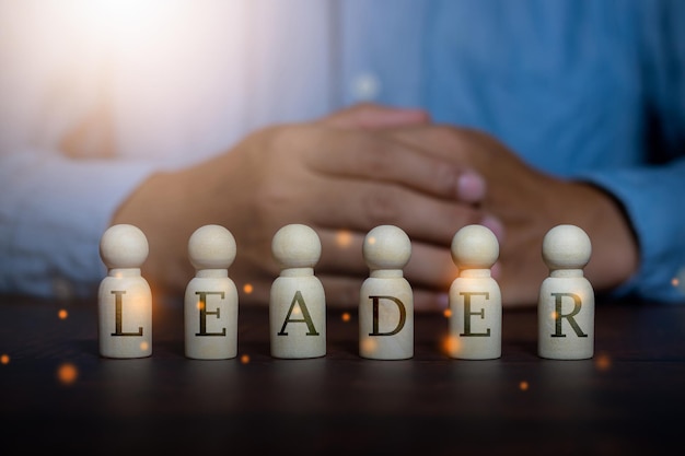 人材管理 (HRM) 人材管理人材採用のリーダーシップ人材募集のリーダーシップコンセプト リーダーシップとチームリーダーシップのためのビジネスと人材コンセプト