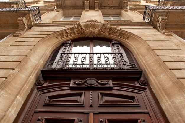 Wooden door on a facade