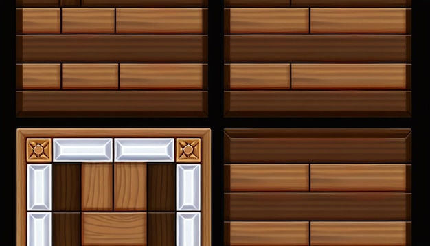 a wooden door with a design on it