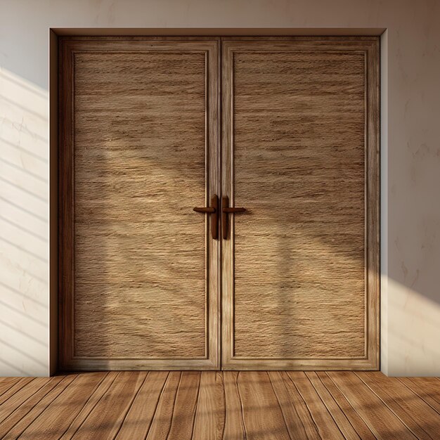 a wooden door with a handle that says  hinge  on it